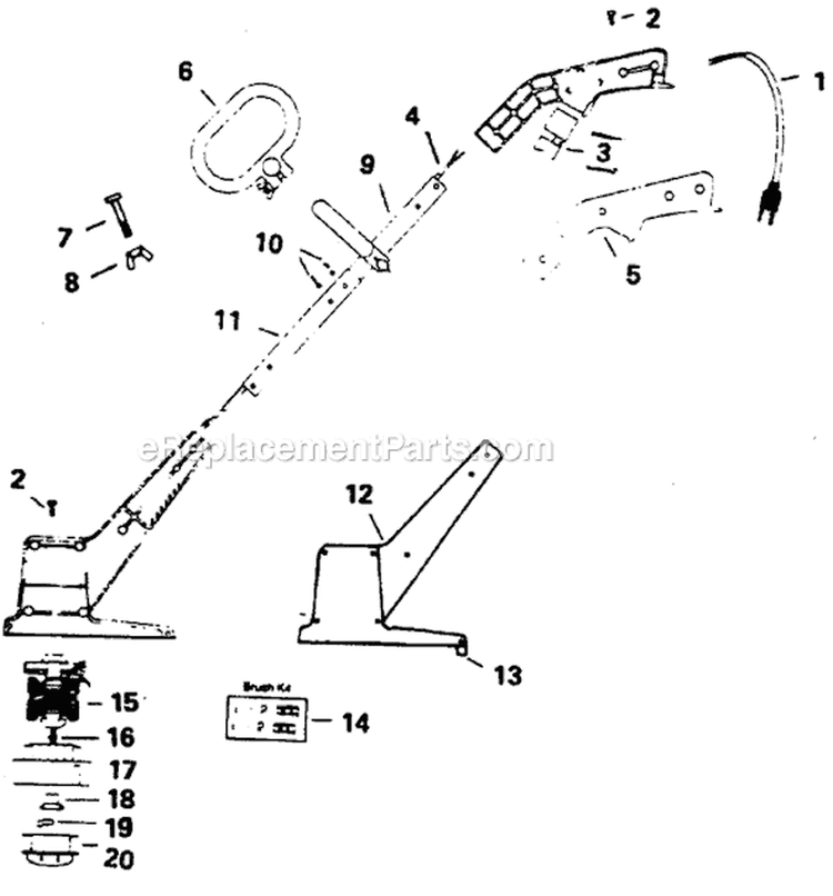 Page A Diagram and Parts List for 407  Weed Eater Trimmer